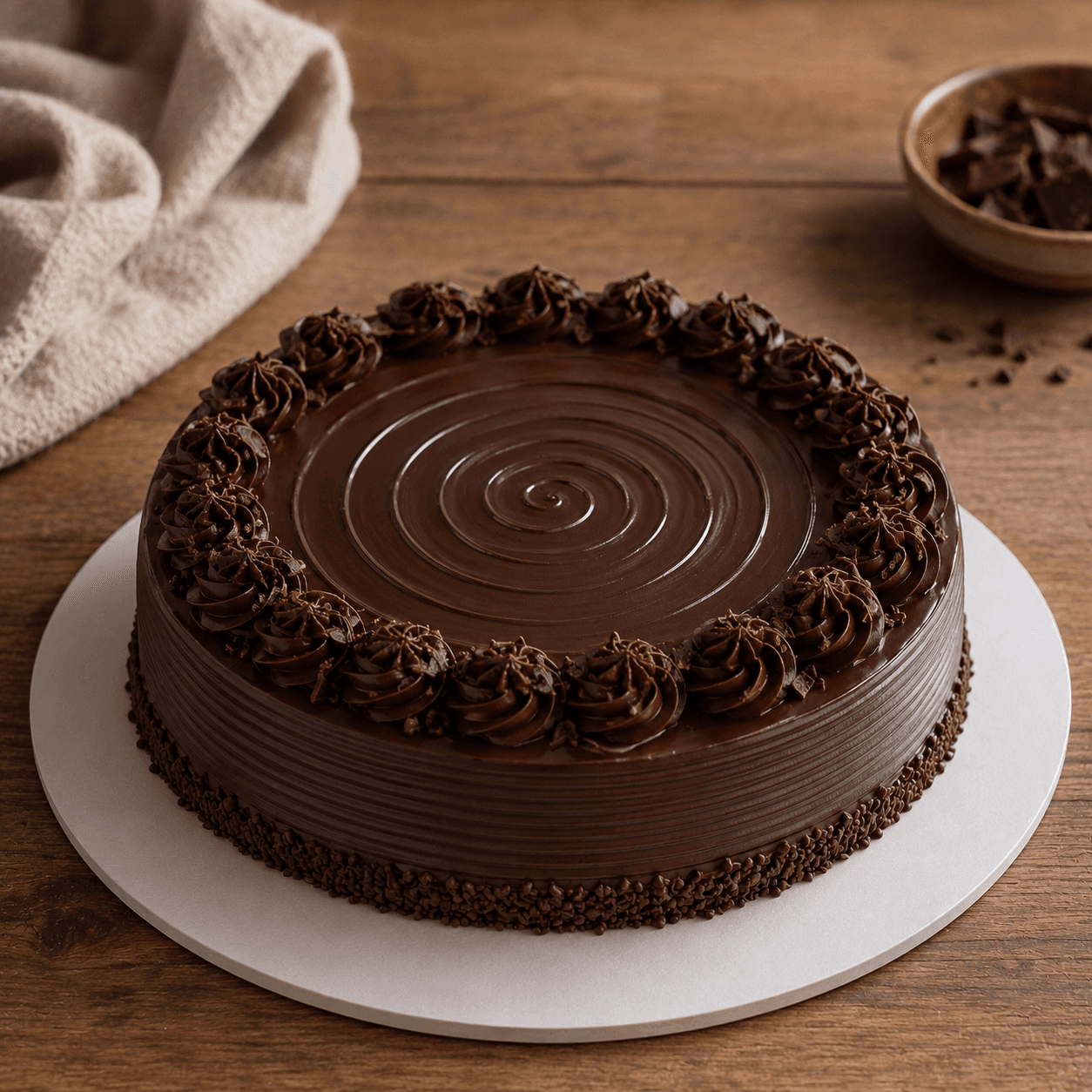 Dark Chocolate Ganache Cake