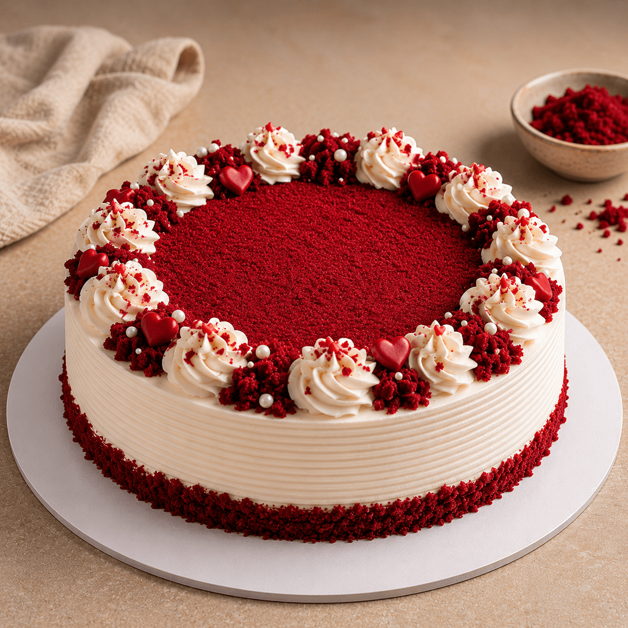 Red Velvet Heart Cake