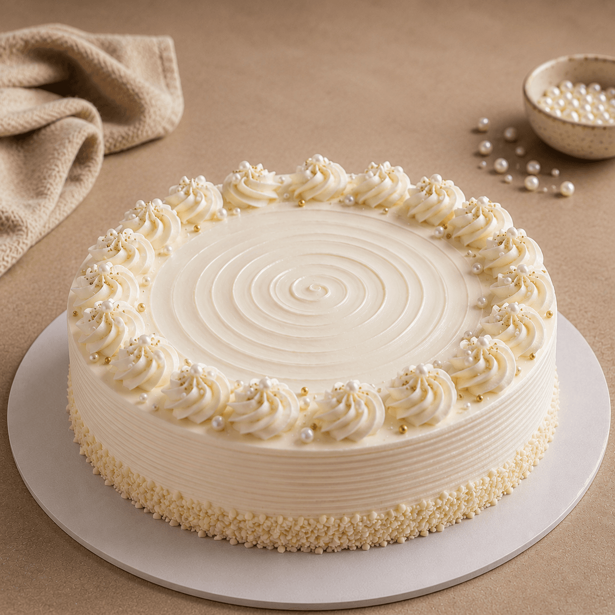 White Chocolate Pearl Cake